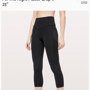 Lululemon All The Right Places Crop II 23"